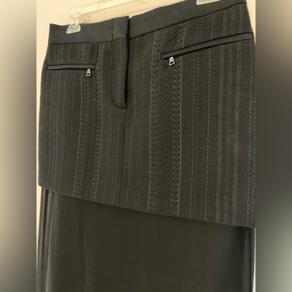 BCBG Maxazria skirt in black Bottom is shear Size Small